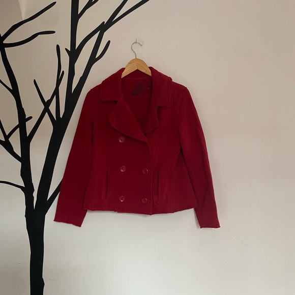 GAP Jackets & Blazers - GAP soft cloth red pea coat